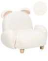 Barnfåtölj Kanin KANNA Bouclé Off-White