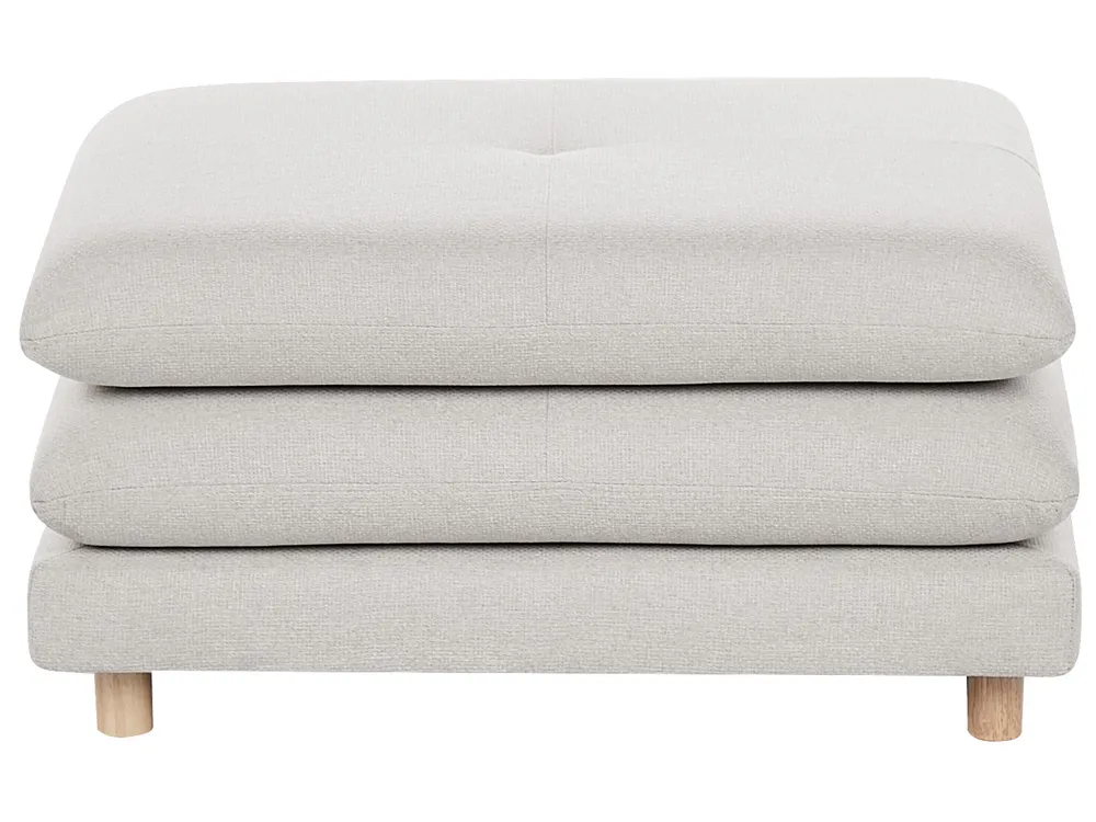 Sofa 2 Seater HEDEN with Ottoman Fabric Light Beige_950603