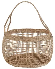 Set of 3 Baskets ARAPAIMA Seagrass Natural Ash Wood_824872