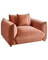Armchair LUVOS Velvet Golden Brown