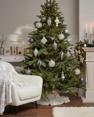 Kuusenkoristesetti 35 kpl FROSTFALL Lasi Harmaa_1032955