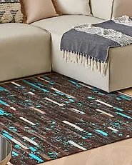 Matta KISIR Mörkbrun 140 x 200 cm Läder_1177371