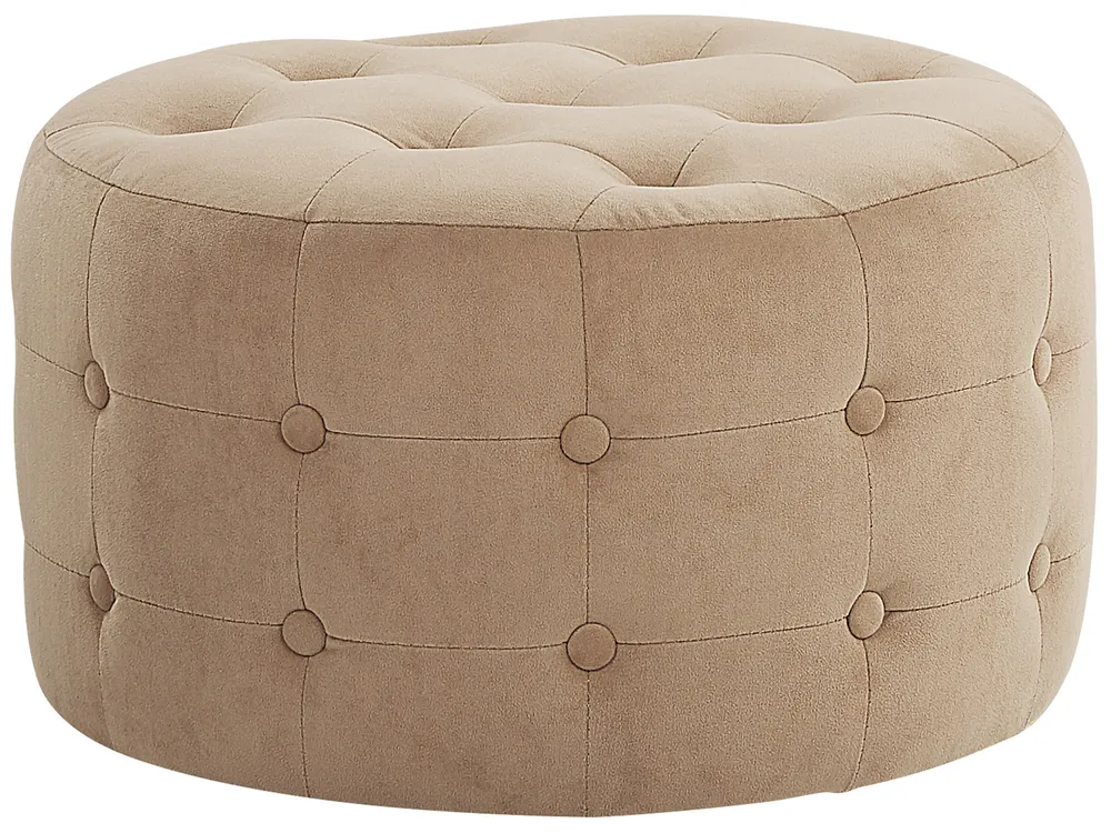 Pouffe TAMPA Velvet Sand Beige