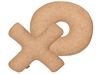 Set of 2 Decorative Cushions HESPERIS Boucle Light Brown Solid