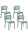 Set of 4 Garden Chairs GELA Mint Green
