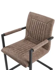 Set of 2 Conference Chairs BRANDOL Faux Leather Brown_790033
