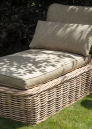 Sun Lounger with Cushion BELSITO Rattan Natural_928032