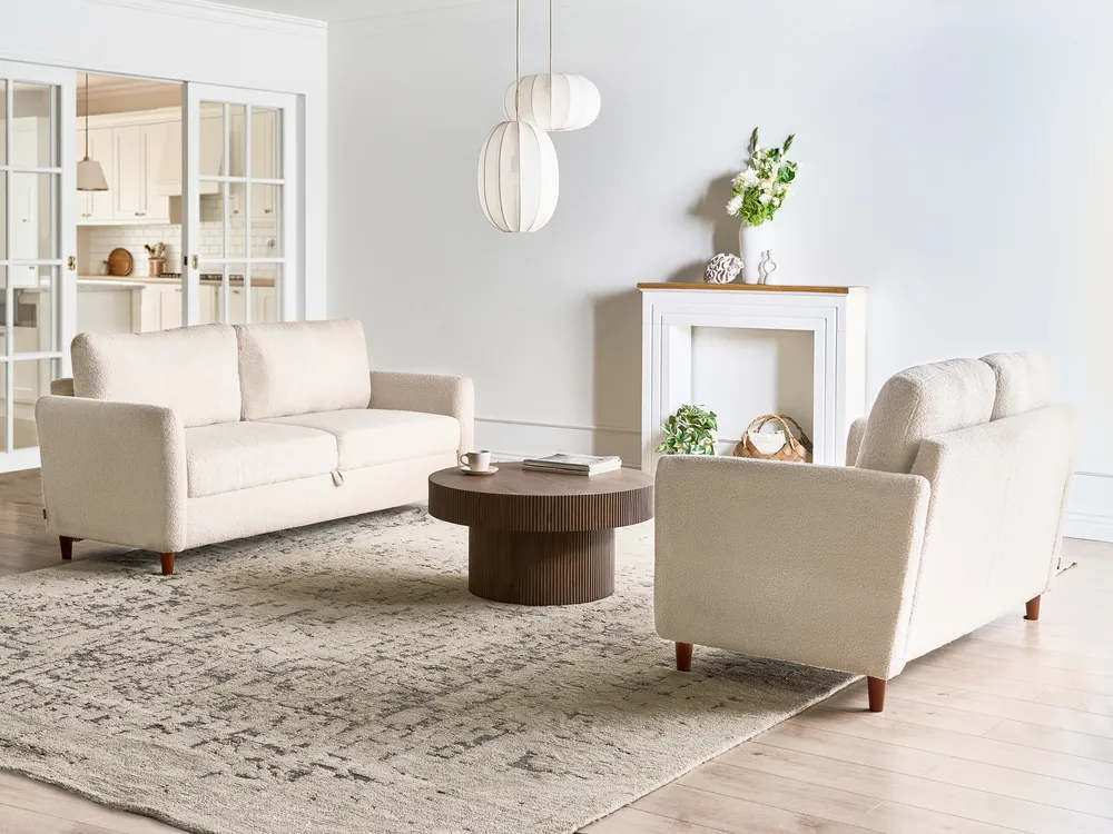Sofa 2 Seater MARE Boucle Beige_1028798