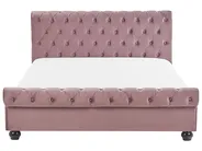 Waterbed Velvet AVALLON 160 x 200 cm (EU King Size) Pink_846757