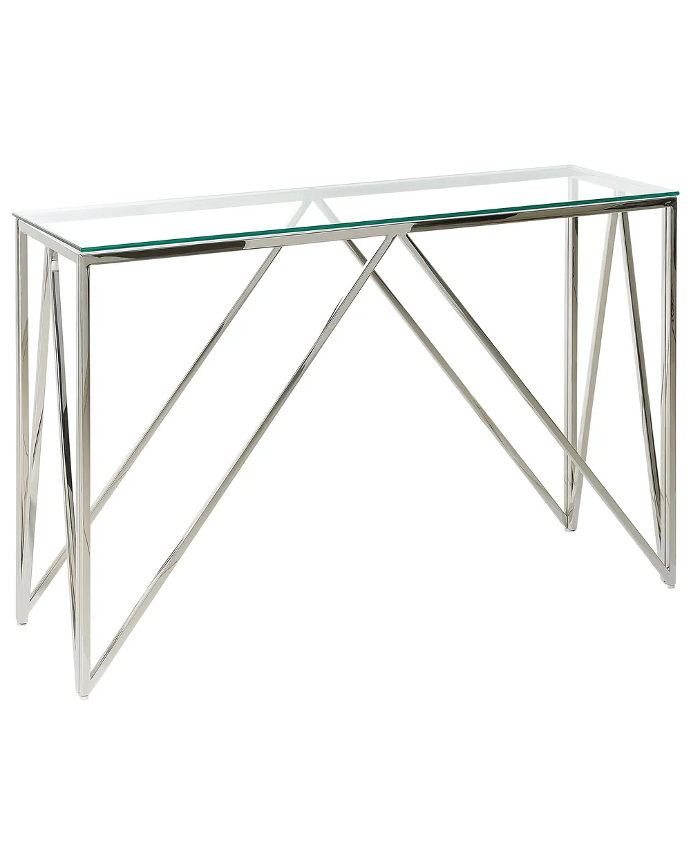 Console Table WESO Tempered Glass Silver