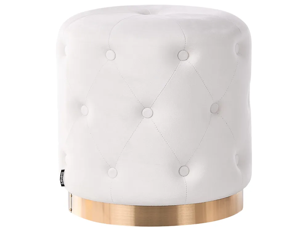 Sittpuff CARROLLTON Sammet Off-White