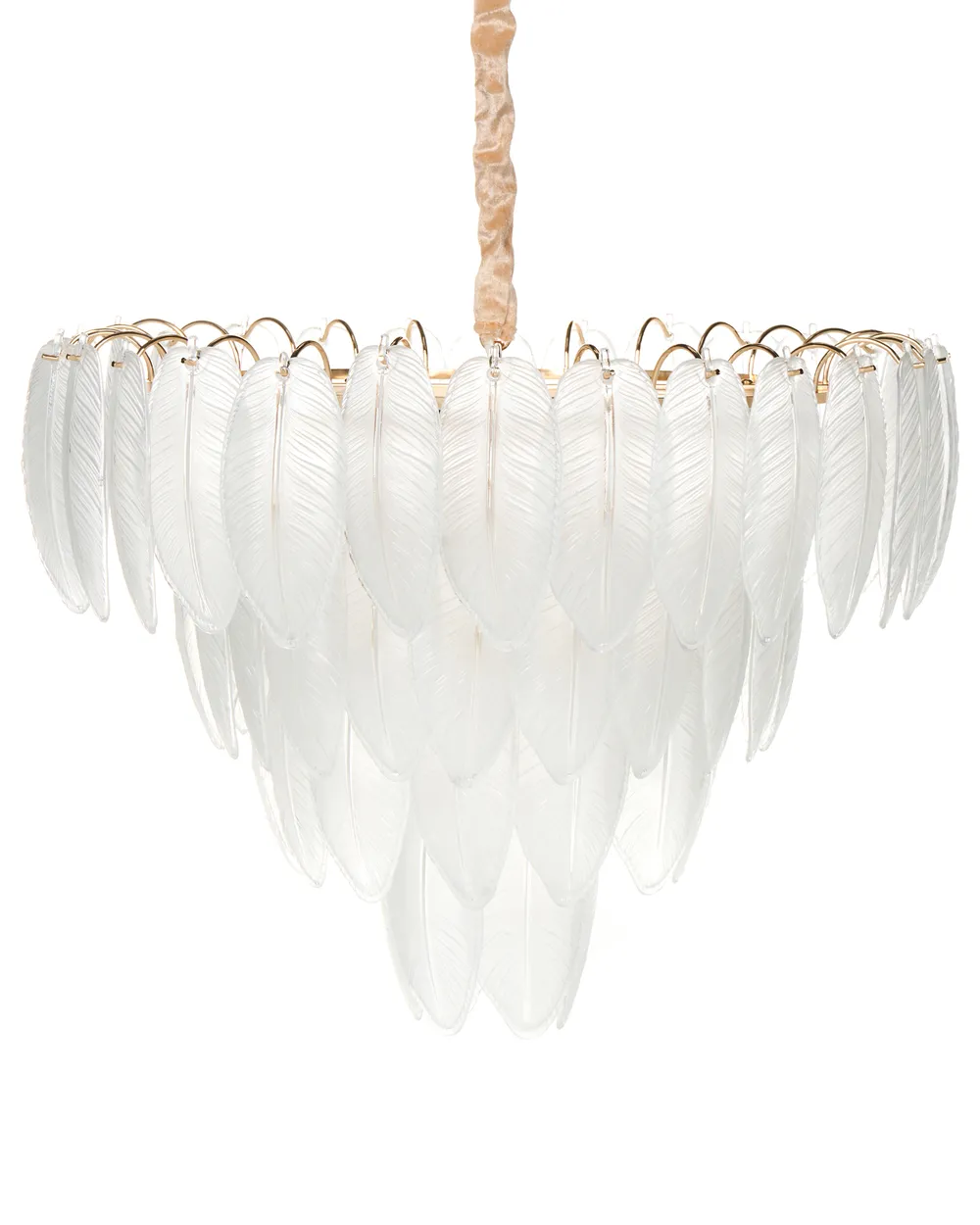 Chandelier MAHAICA Glass Brass