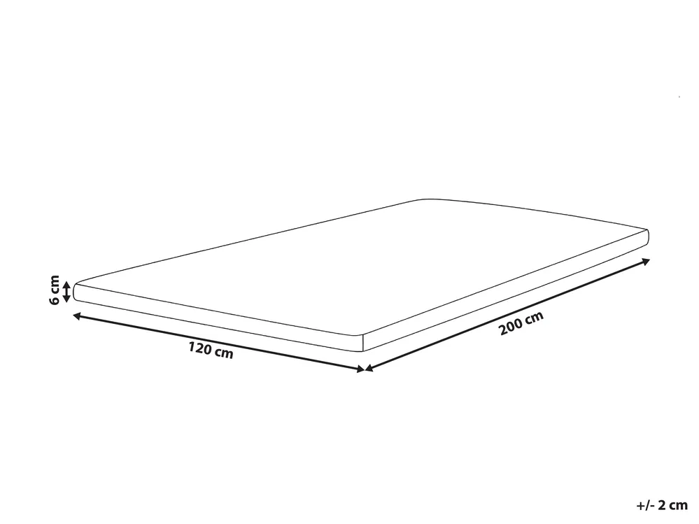 PU Foam Mattress Topper CALM 120 x 200 cm (EU Small Double)_1038101
