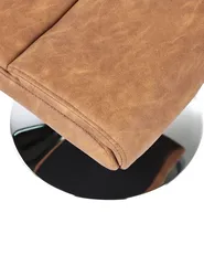 Massage Chair LEGEND with Footstool Faux Leather Brown_1012516