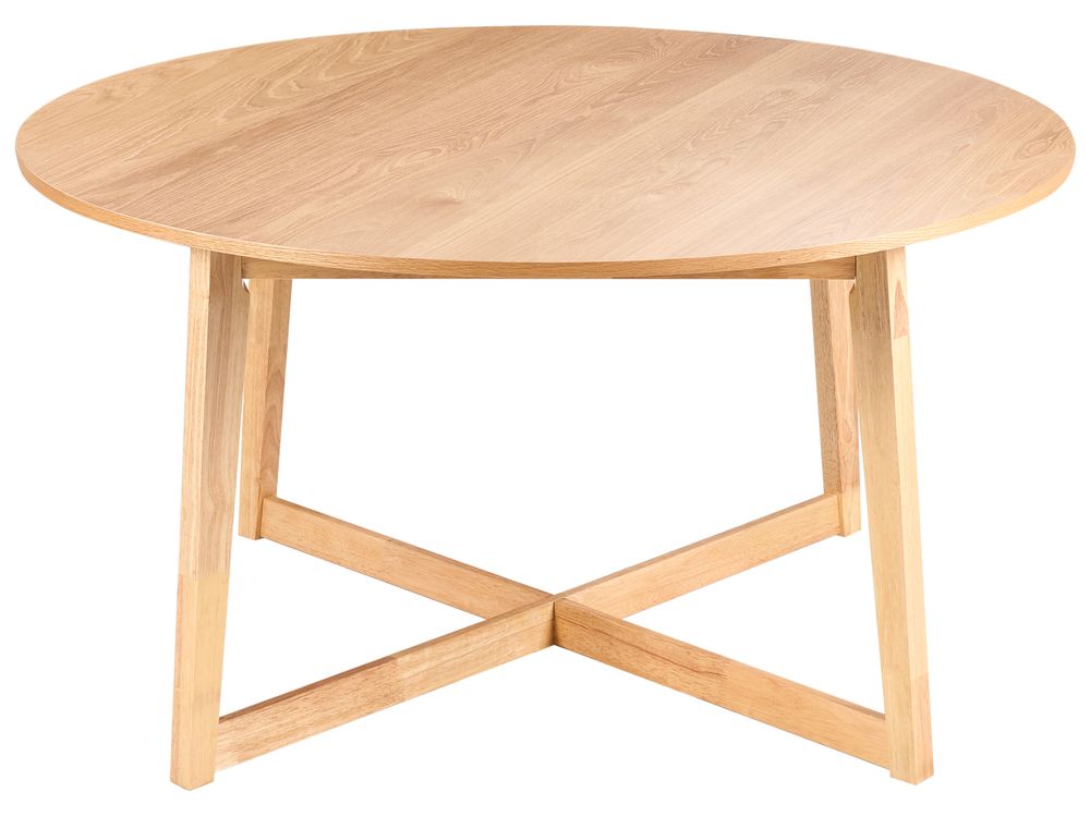 Matbord WAIPORI Ljus ekfanér 140 cm 140 cm