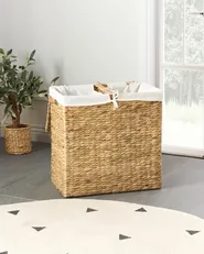 Laundry Basket LANGSON Wicker Natural 75 L_886502