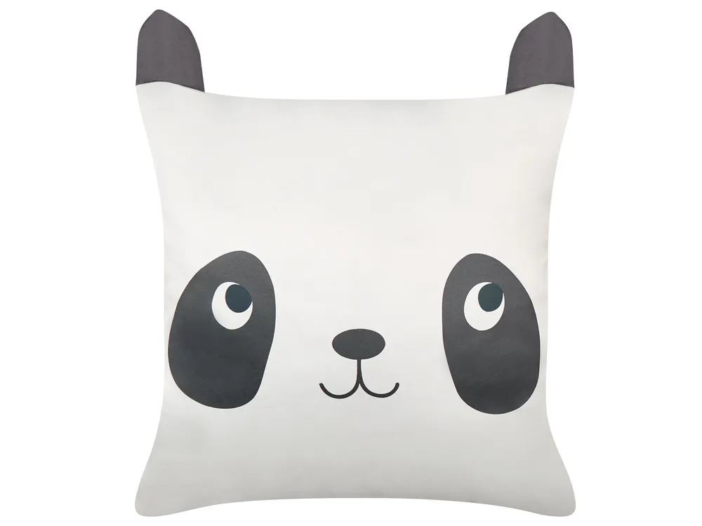 Set of 2 Decorative Cushions PANDAPAW Cotton 45 x 45 cm White_911956