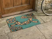 Doormat CLARK Teal 45 x 75 cm Rabbit Coir_1050976