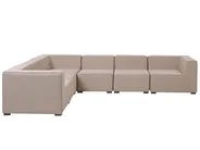 Ulkokulmasohva ja rahi 7-istuttava AREZZO modulaarinen Beige Oikea_825151