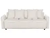 Sofa Bed 3 Seater KRAMA with Storage Fabric Off-White