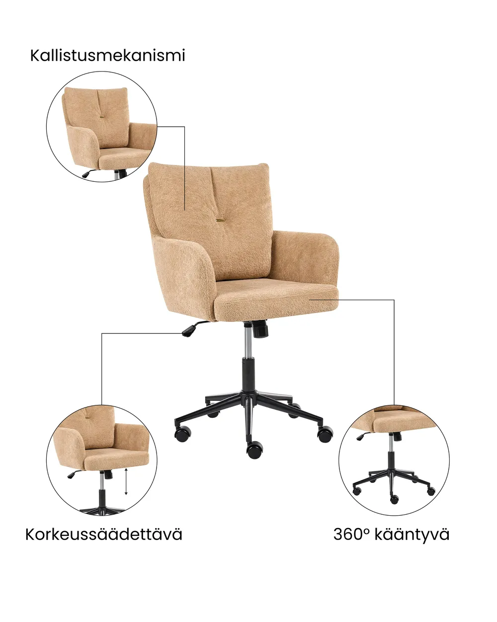 Työtuoli ALPINE Kangas Beige_1071083