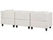 Modular Sofa 3 Seater UNSTAD Fabric Light Beige_891092