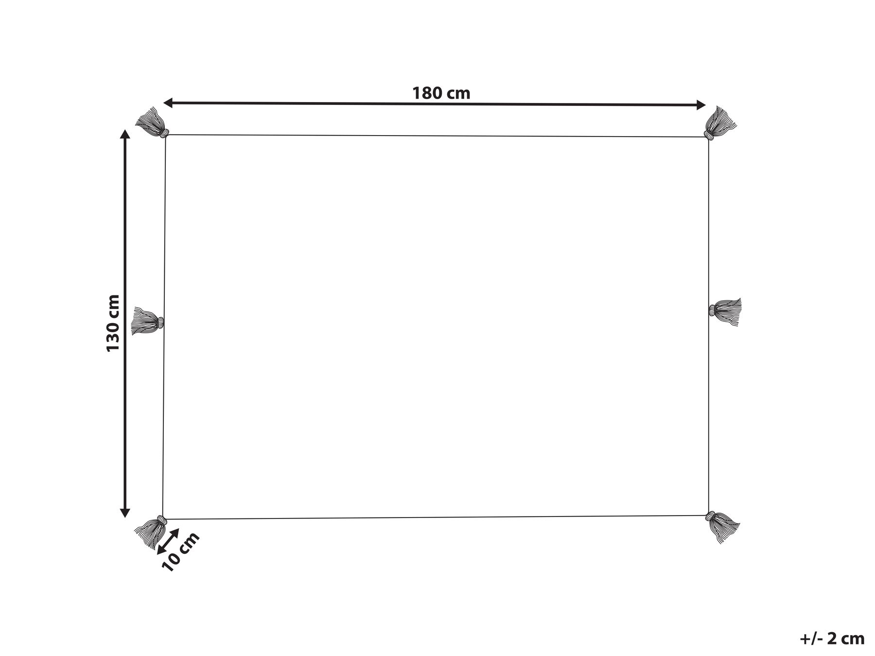 Pläd MUNGER Bomull 130 x 180 cm Beige_829274