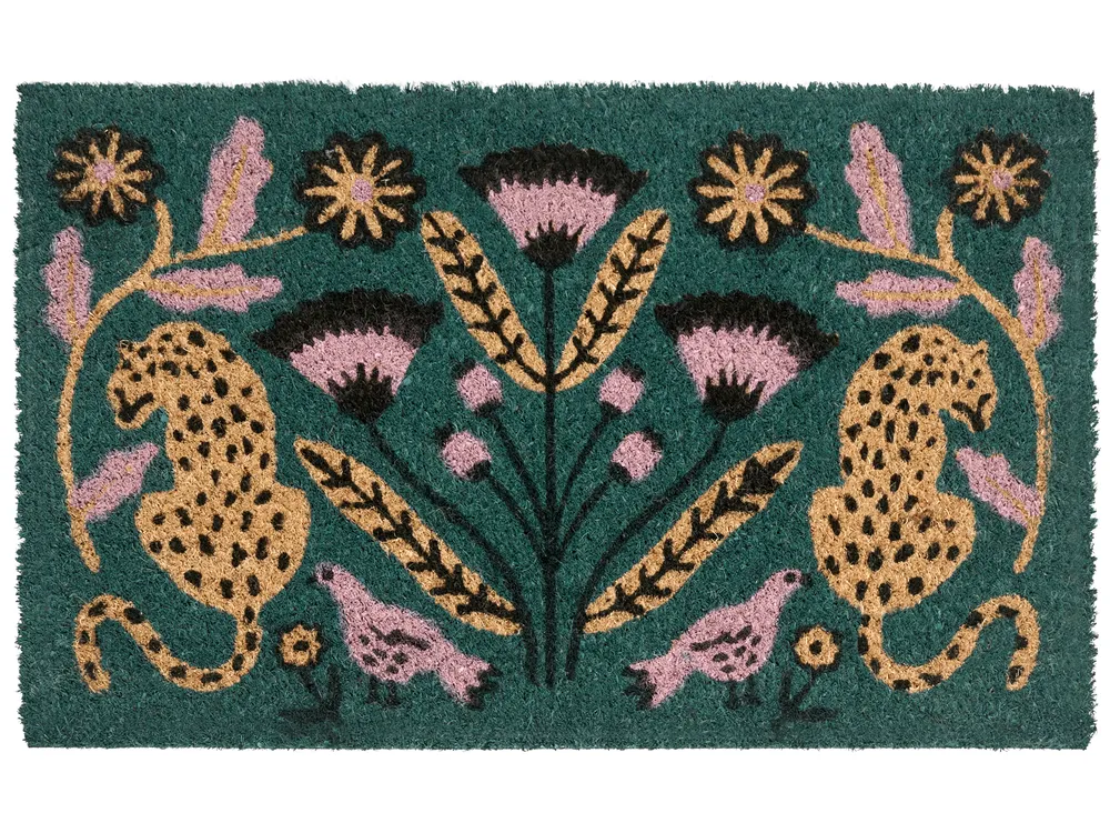 Doormat NAKNEK Multicolour 45 x 75 cm Cat Bird Flower Coir