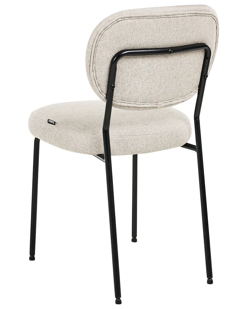 Set of 2 Dining Chairs LOLETA Fabric Light Beige_999021