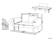 Sofa Bed 2 Seater BREKKE Boucle Green_1068027