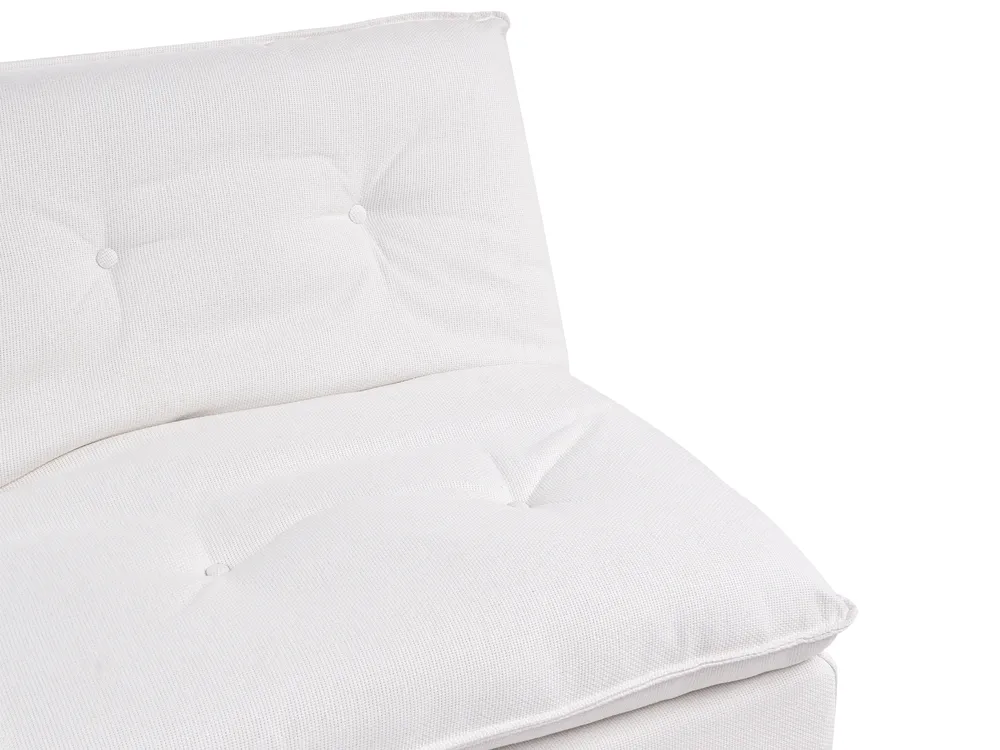 Sofa Bed 3 Seater YILA Fabric White_1056286