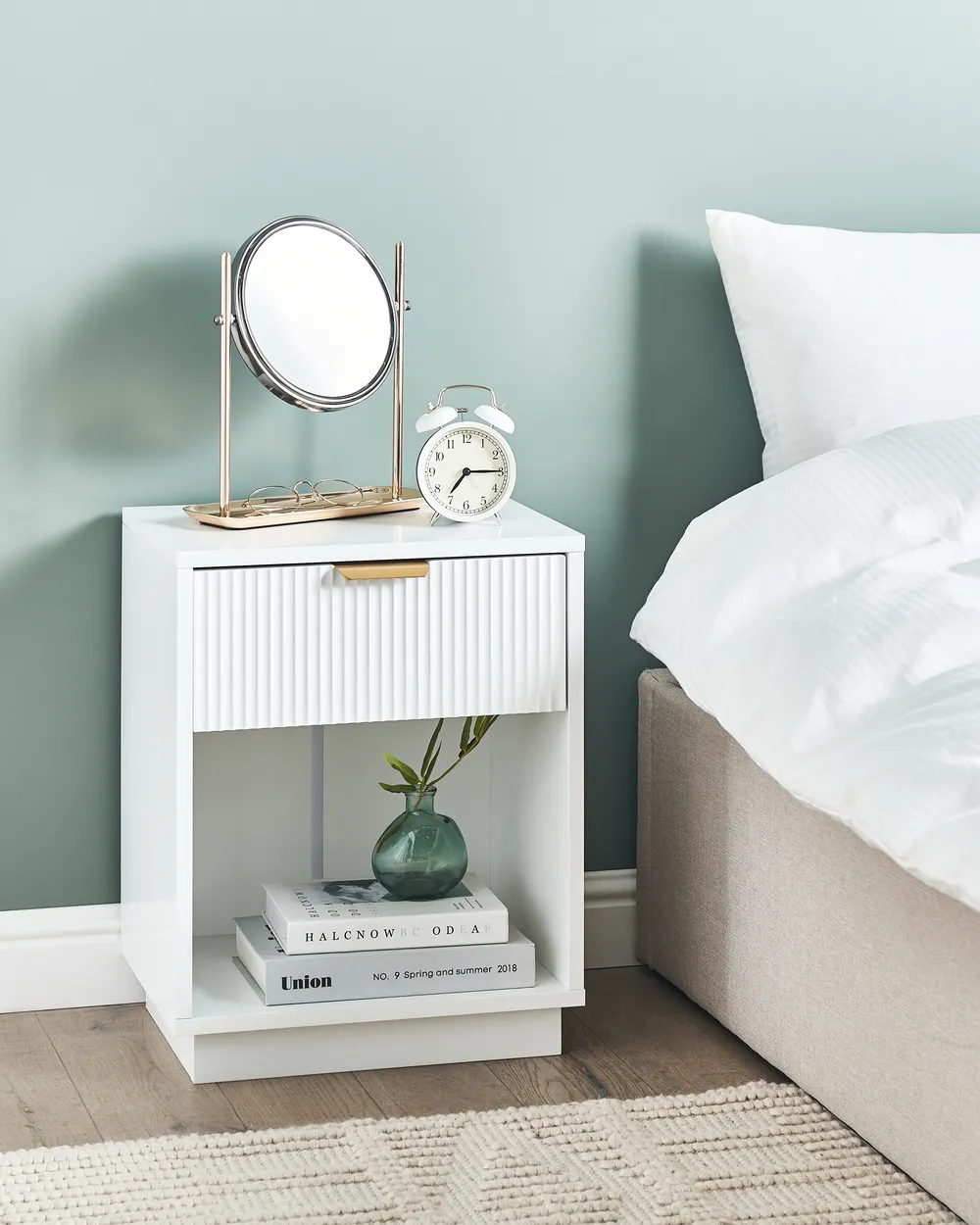1 Drawer Bedside Table SUMMERVILLE White