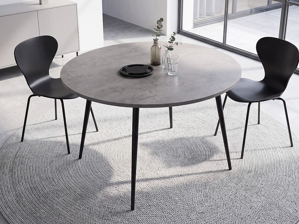 Matbord ODEON Grå betongeffekt 120 cm 120 cm