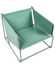 Garden Chair with Cushion PONTE Metal Green_1013895