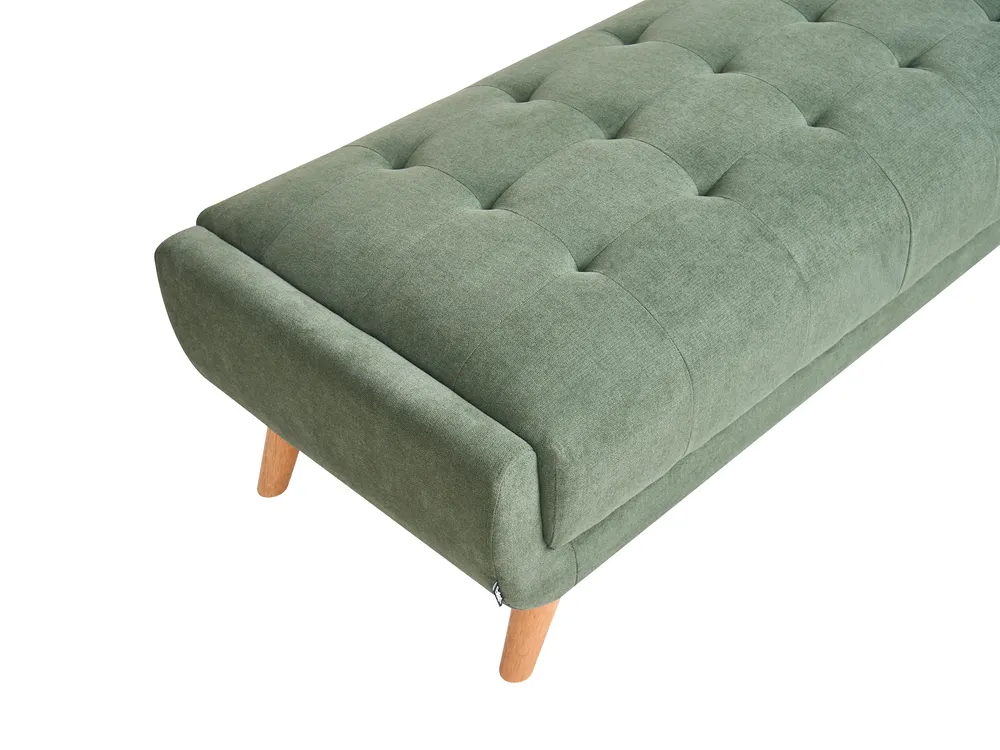 Sofa 2 Seater HABO with Ottoman Fabric Green_1076894