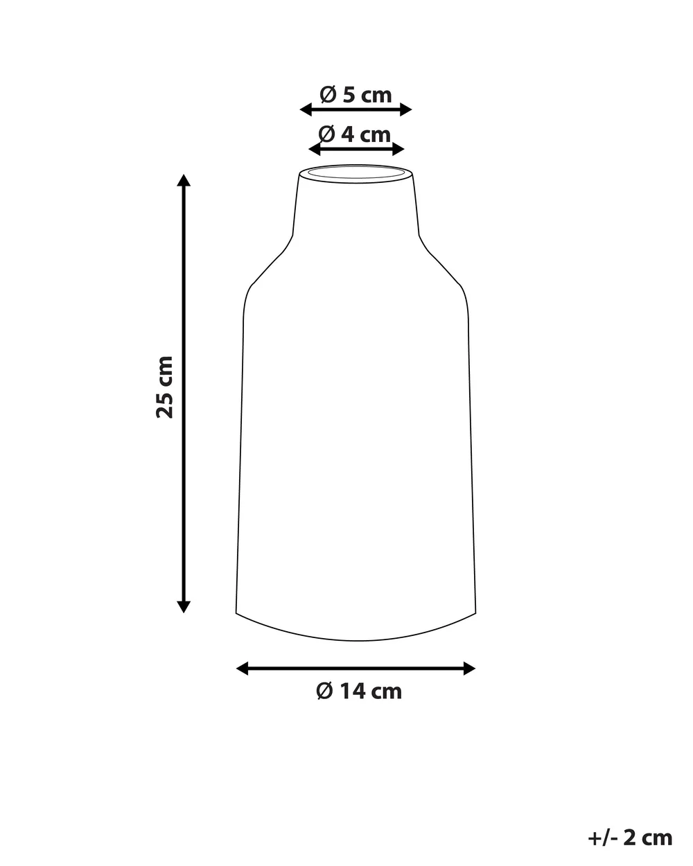 Blomvas AMISOS 25 cm Stengods Vit_810619