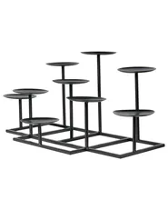 Candle Holder LAMEGO 23 cm Metal Black_968593
