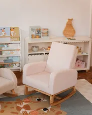 Gungstol för barn NORBY Bouclé Ljusbeige_1113213