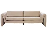 Soffa 3-sits MAUNU Sammet Mörkbeige_1183787
