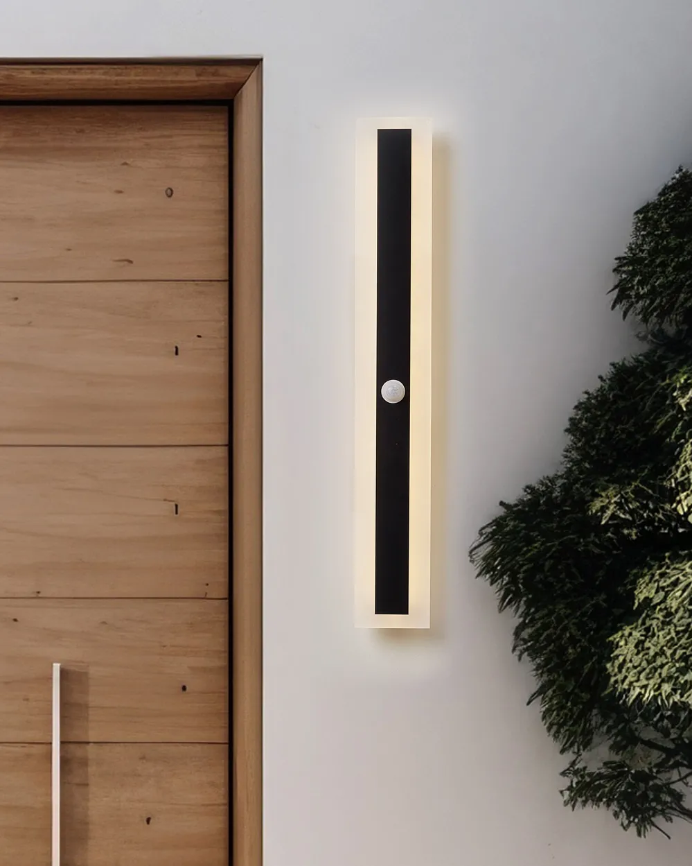 Outdoor LED Wall Light SAVANE with Motion Sensor Black