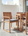 Set of 2 Garden Chairs with Cushions SASSARI PREMIUM Certified Acacia Wood Light Grey