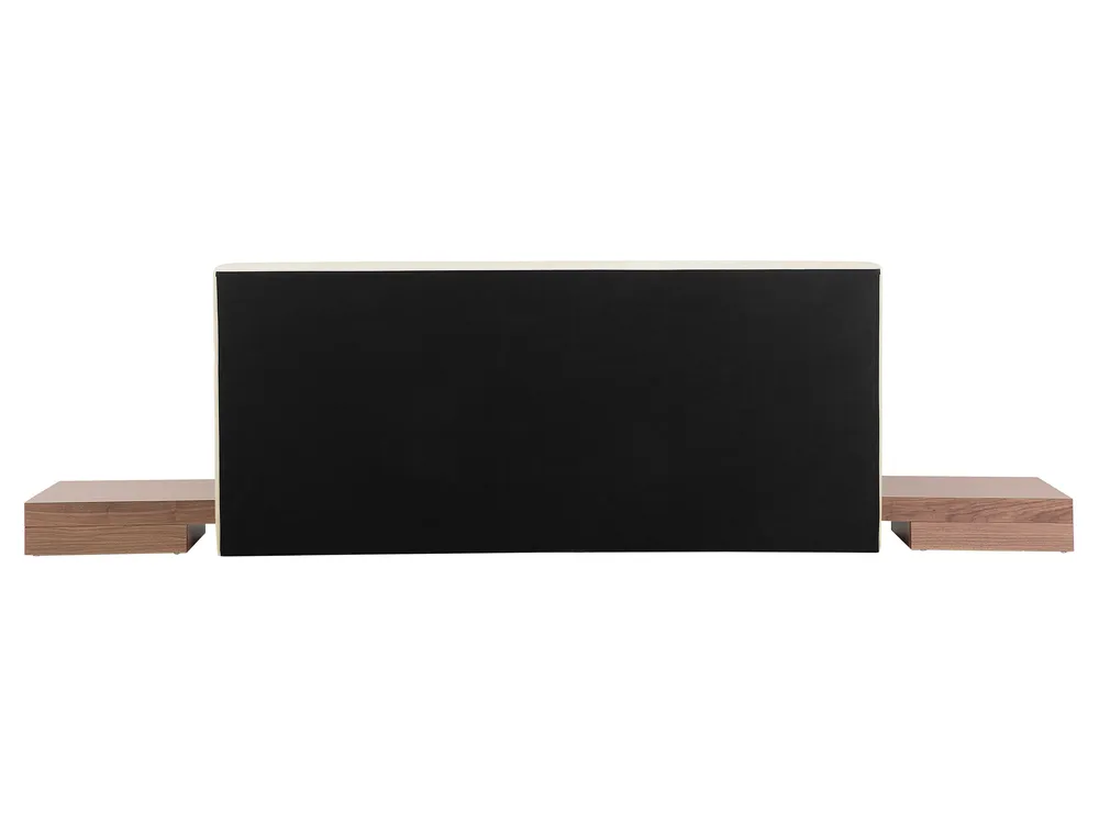 Bed with LED ZEN 160 x 200 cm (EU King Size) Brown Ash Wood_751706