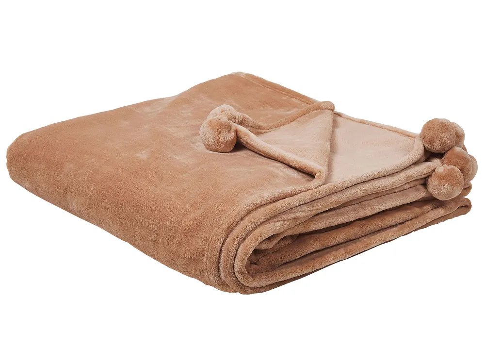 Blanket TERKE 200 x 220 cm Light Brown