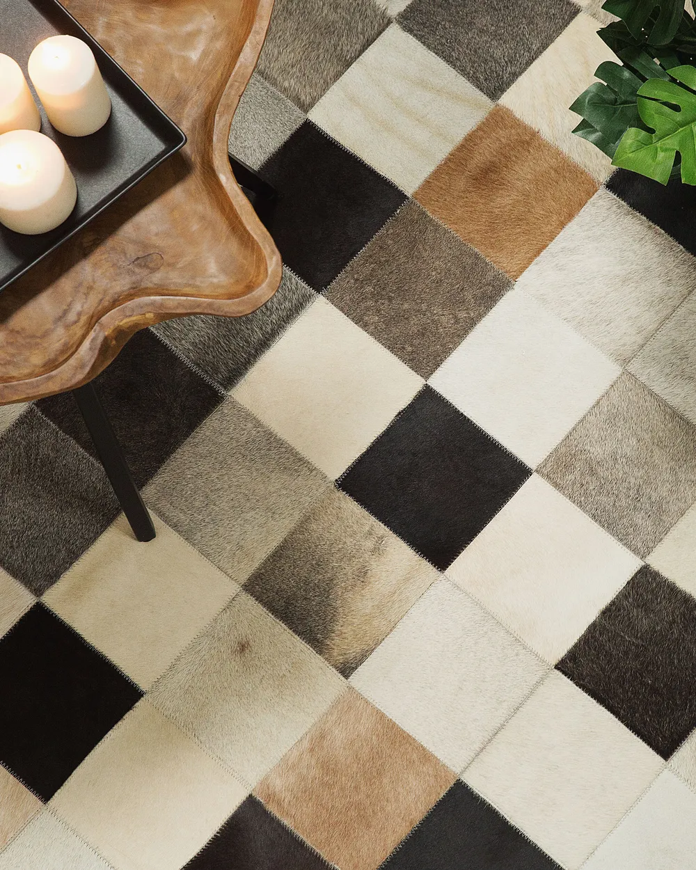 Cowhide Area Rug Multicolour SOKE Various Sizes