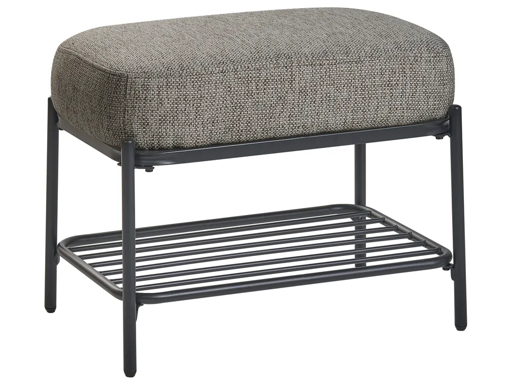 Shoe Bench TRUCKEE Fabric Black
