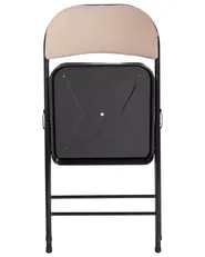 Set of 4 Folding Chairs SPARKS Metal Beige/ Black_938666