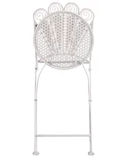 Bistro Set Folding PAVIA Metal Off-White_1046323