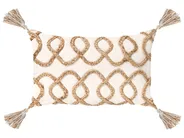 Set of 2 Decorative Cushions INCANA 30 x 50 cm Cotton Beige Geometric Pattern_843094