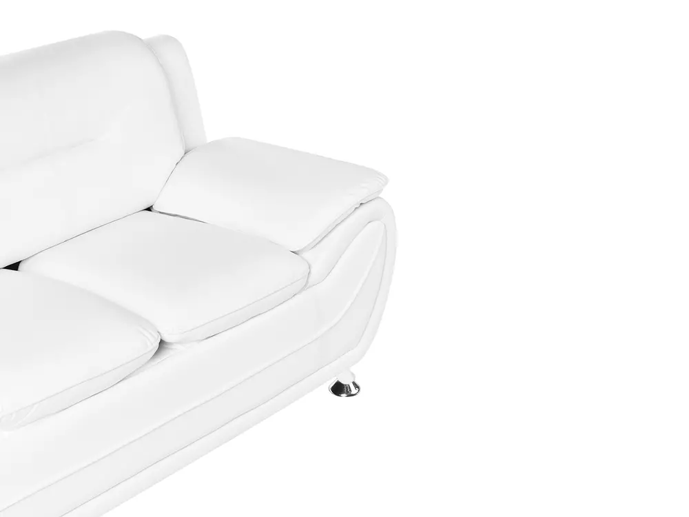 Soffa 2-sits LEIRA Konstläder Vit_1058876