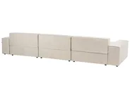Modular Sofa 3 Seater HELLNAR with Ottoman Velvet Light Beige_911009